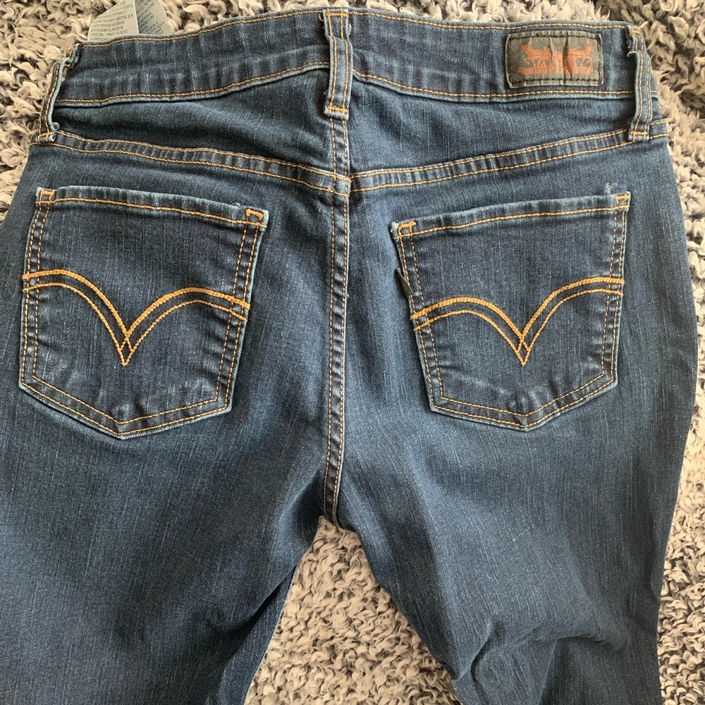 Dark wash skinny jeans